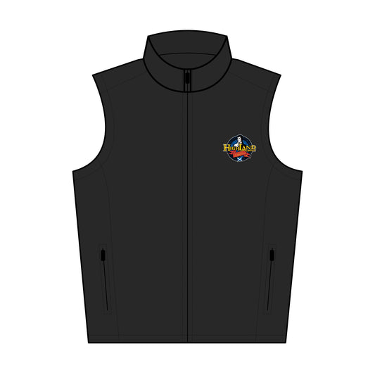 Highland Games Embroidered Compass Logo Soft Shell Vest