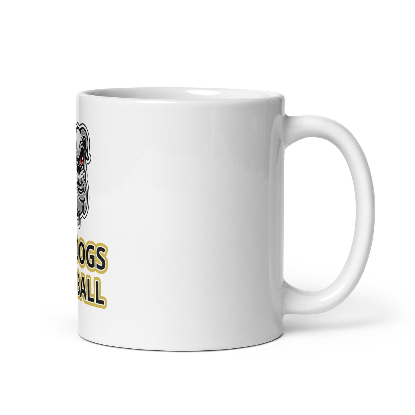 Bulldogs White glossy mug